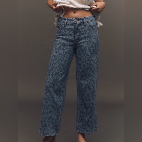 Good American Good Waist Palazzo High-Rise Crop Jeans size 4 - Picture 4 of 8